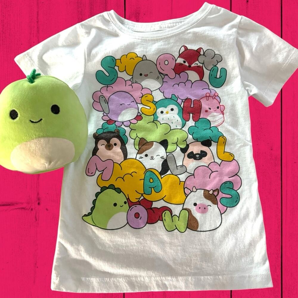 Squishmallows Gift SET Tee Shirt & Danny the Dinosaur Squishmallows Stuffie SET